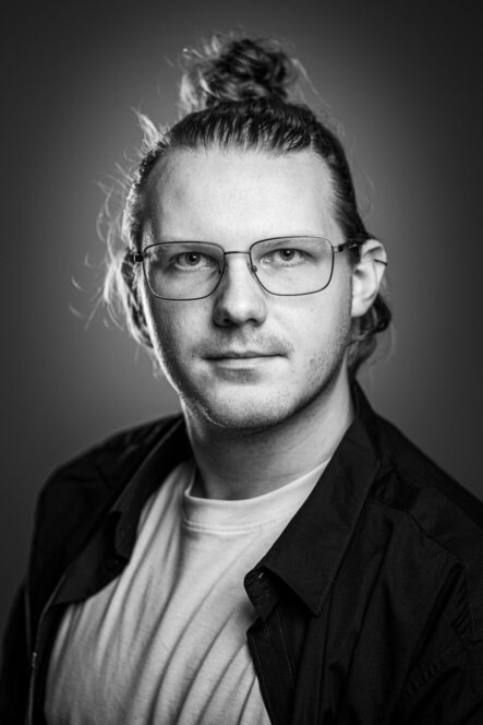Portrait Lars Müller schwarzweiß